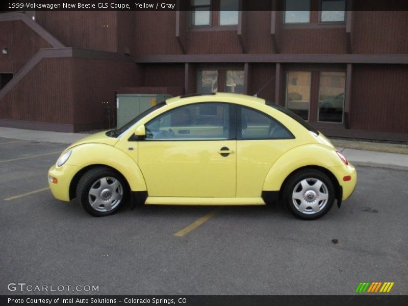 Yellow / Gray 1999 Volkswagen New Beetle GLS Coupe
