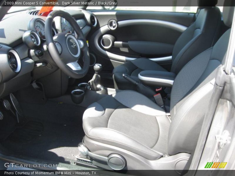 Dark Silver Metallic / Black/Grey 2009 Mini Cooper S Convertible