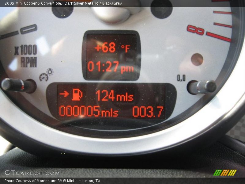 Dark Silver Metallic / Black/Grey 2009 Mini Cooper S Convertible