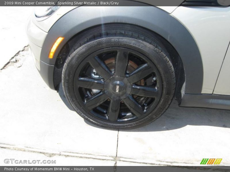 Sparkling Silver Metallic / Black/Grey 2009 Mini Cooper Convertible