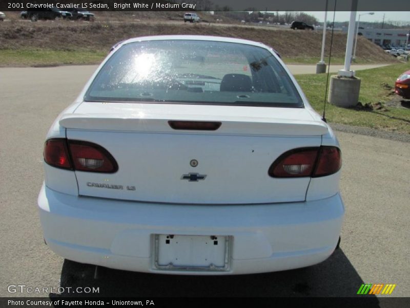 Bright White / Medium Gray 2001 Chevrolet Cavalier LS Sedan