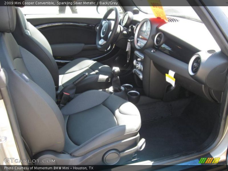 Sparkling Silver Metallic / Black/Grey 2009 Mini Cooper Convertible