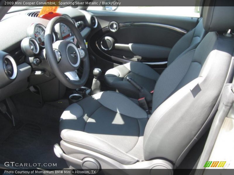 Sparkling Silver Metallic / Black/Grey 2009 Mini Cooper Convertible