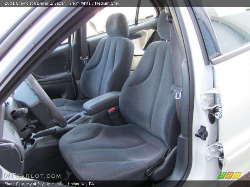 Bright White / Medium Gray 2001 Chevrolet Cavalier LS Sedan