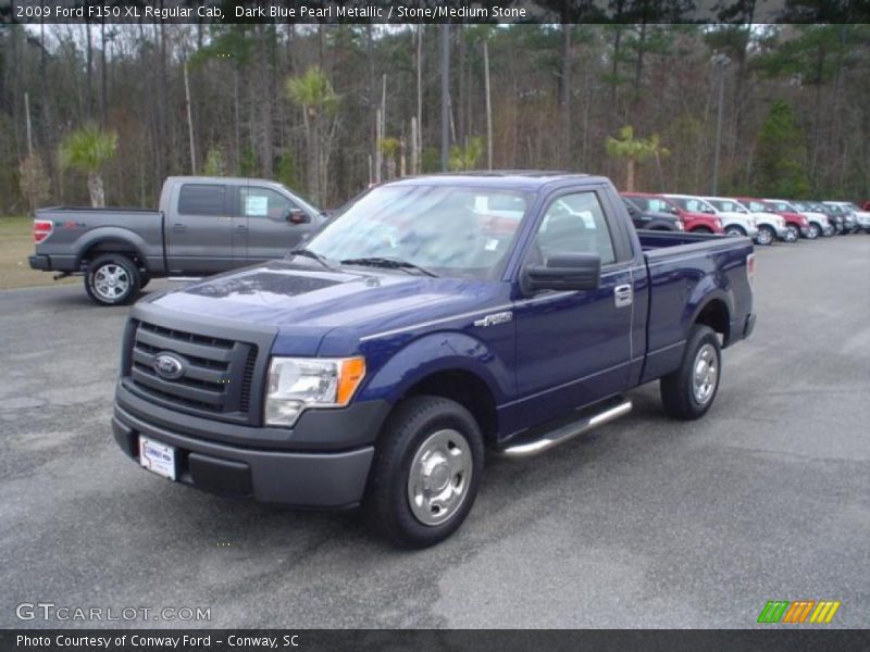 Dark Blue Pearl Metallic / Stone/Medium Stone 2009 Ford F150 XL Regular Cab