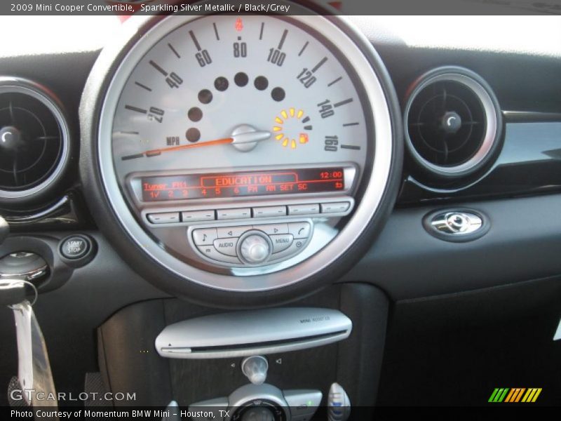 Sparkling Silver Metallic / Black/Grey 2009 Mini Cooper Convertible