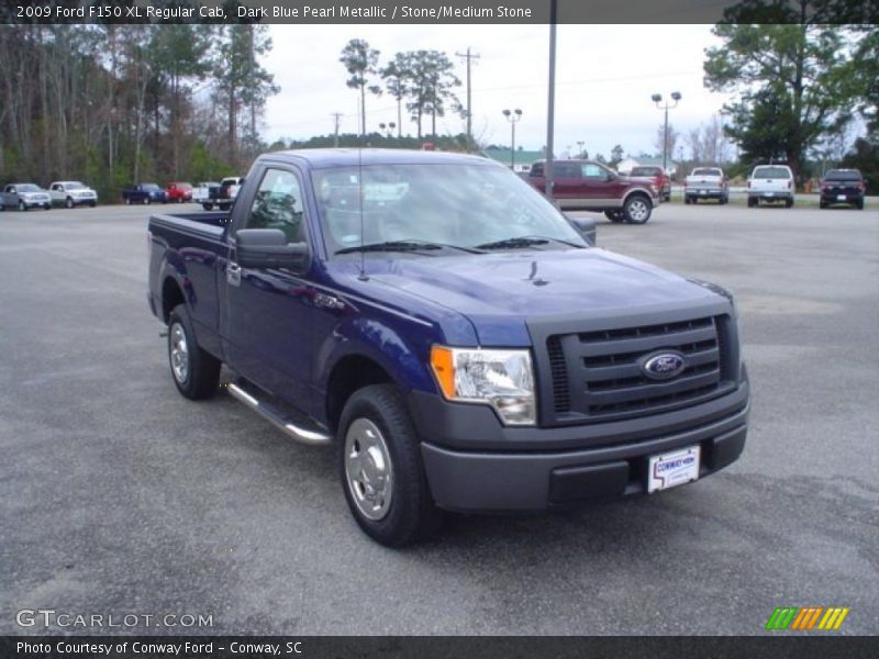 Dark Blue Pearl Metallic / Stone/Medium Stone 2009 Ford F150 XL Regular Cab