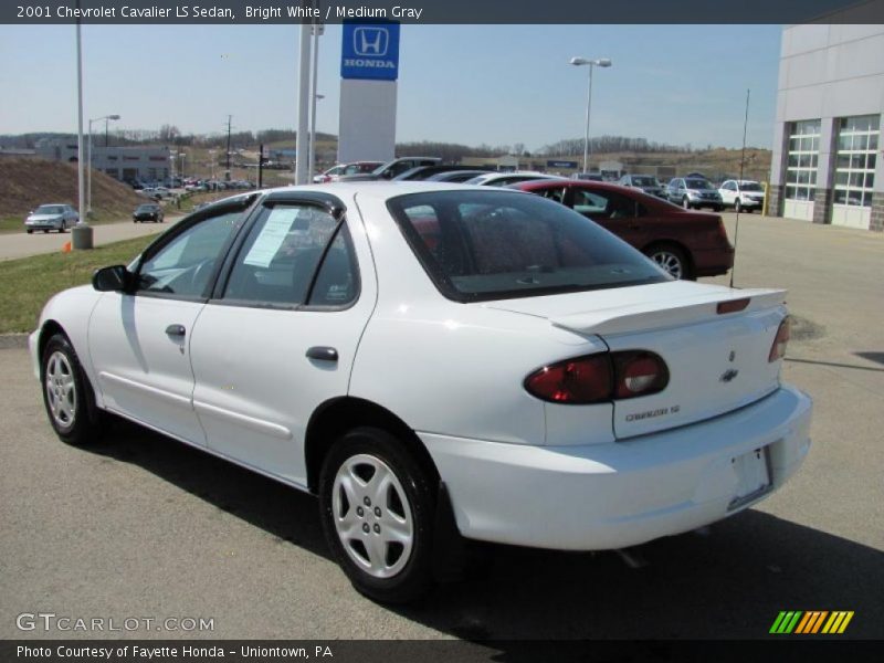 Bright White / Medium Gray 2001 Chevrolet Cavalier LS Sedan
