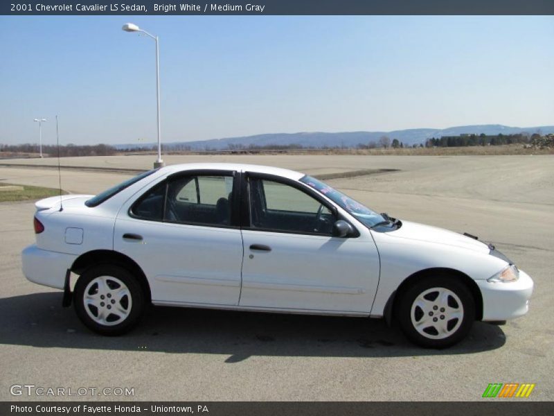 Bright White / Medium Gray 2001 Chevrolet Cavalier LS Sedan