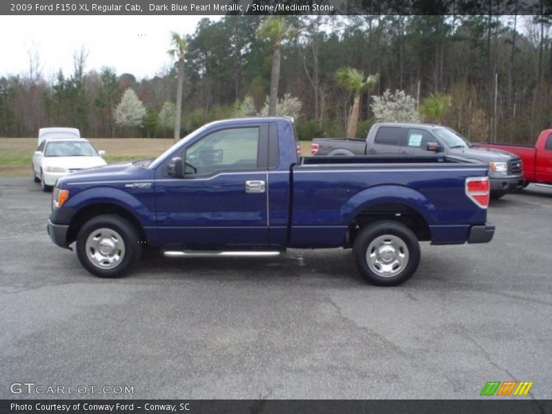 Dark Blue Pearl Metallic / Stone/Medium Stone 2009 Ford F150 XL Regular Cab