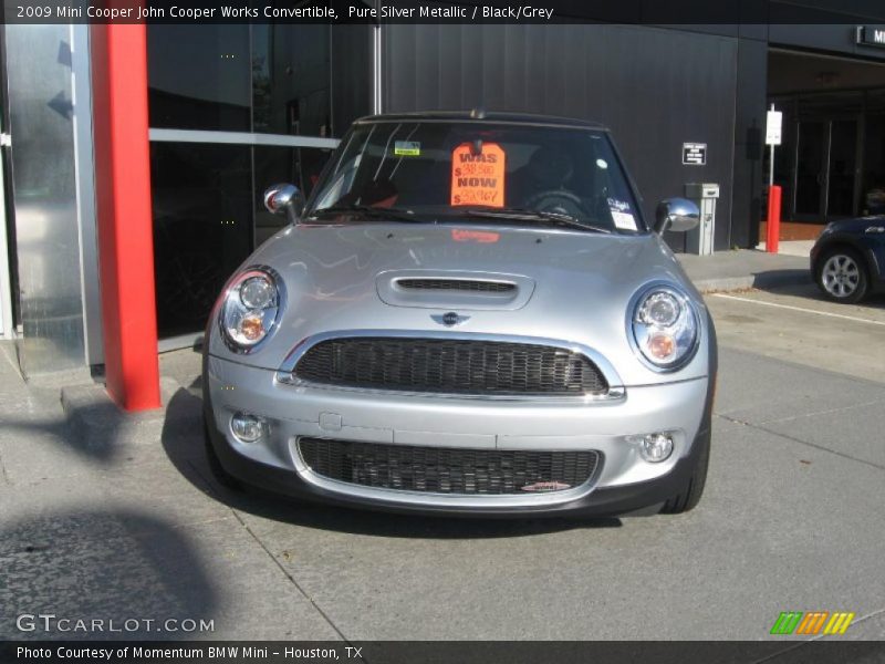 Pure Silver Metallic / Black/Grey 2009 Mini Cooper John Cooper Works Convertible