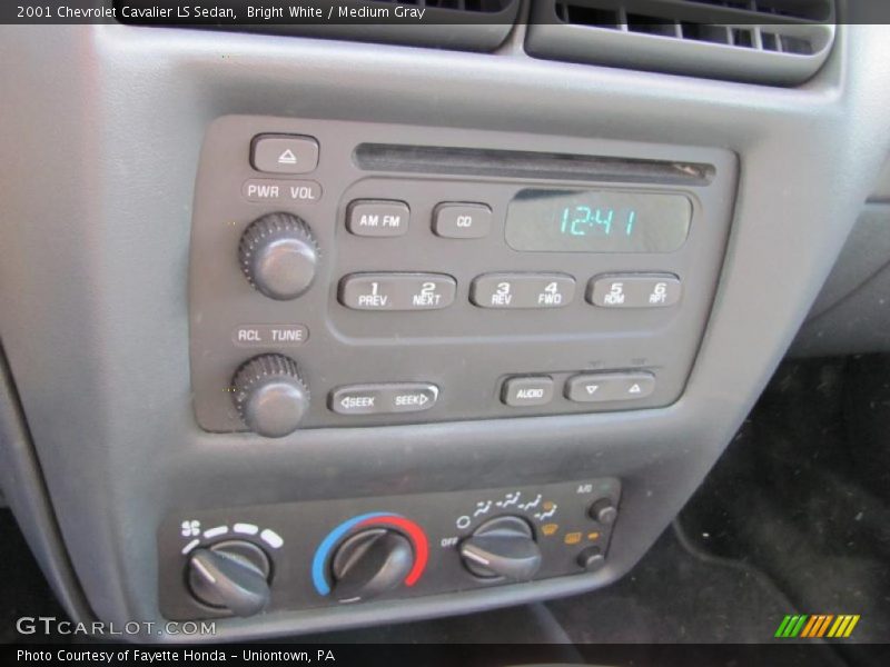 Bright White / Medium Gray 2001 Chevrolet Cavalier LS Sedan