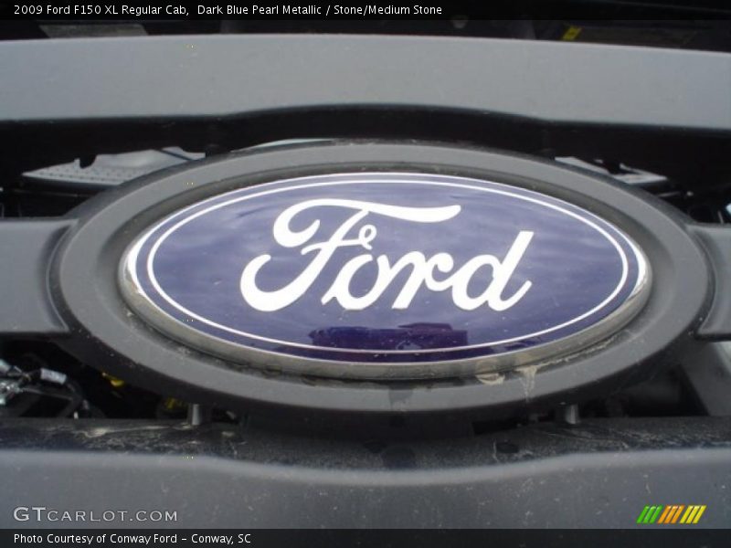 Dark Blue Pearl Metallic / Stone/Medium Stone 2009 Ford F150 XL Regular Cab