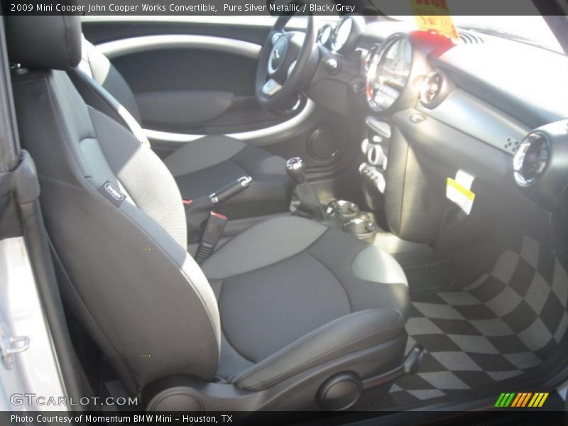 Pure Silver Metallic / Black/Grey 2009 Mini Cooper John Cooper Works Convertible