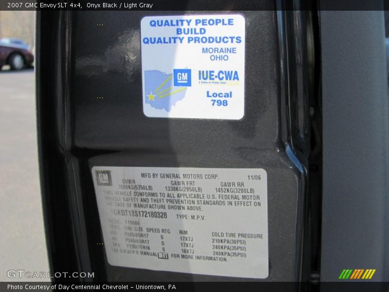Onyx Black / Light Gray 2007 GMC Envoy SLT 4x4