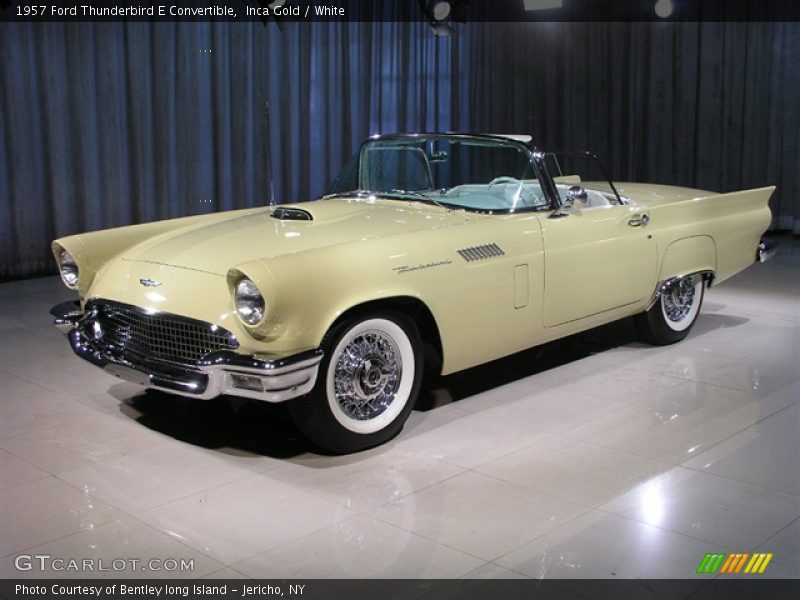 Inca Gold / White 1957 Ford Thunderbird E Convertible