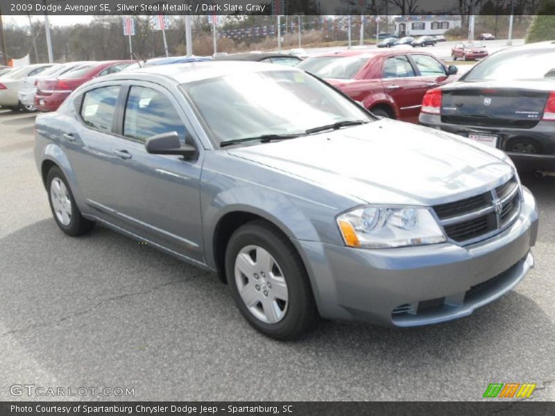 Silver Steel Metallic / Dark Slate Gray 2009 Dodge Avenger SE