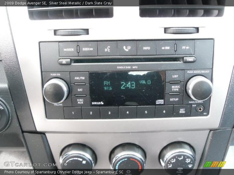 Silver Steel Metallic / Dark Slate Gray 2009 Dodge Avenger SE