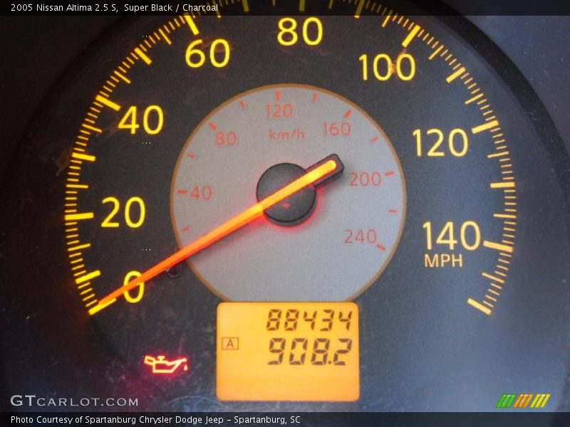 Super Black / Charcoal 2005 Nissan Altima 2.5 S
