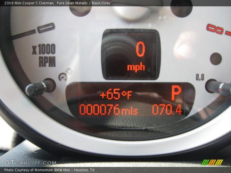 Pure Silver Metallic / Black/Grey 2009 Mini Cooper S Clubman
