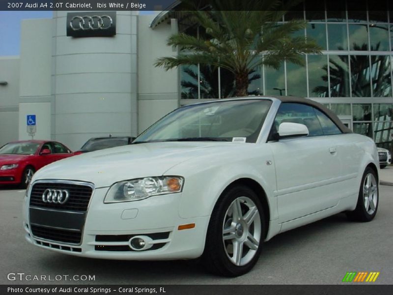 Ibis White / Beige 2007 Audi A4 2.0T Cabriolet