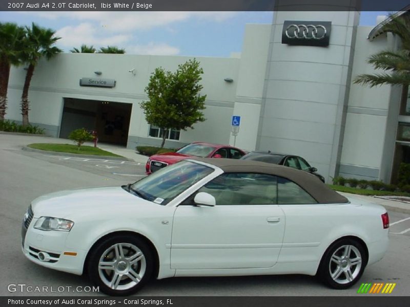 Ibis White / Beige 2007 Audi A4 2.0T Cabriolet