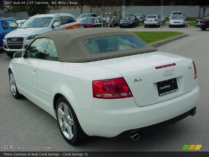 Ibis White / Beige 2007 Audi A4 2.0T Cabriolet