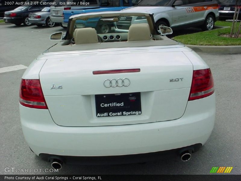 Ibis White / Beige 2007 Audi A4 2.0T Cabriolet