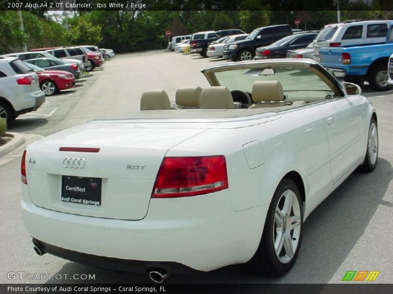 Ibis White / Beige 2007 Audi A4 2.0T Cabriolet