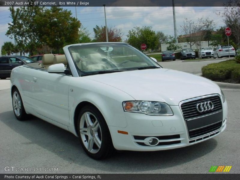 Ibis White / Beige 2007 Audi A4 2.0T Cabriolet