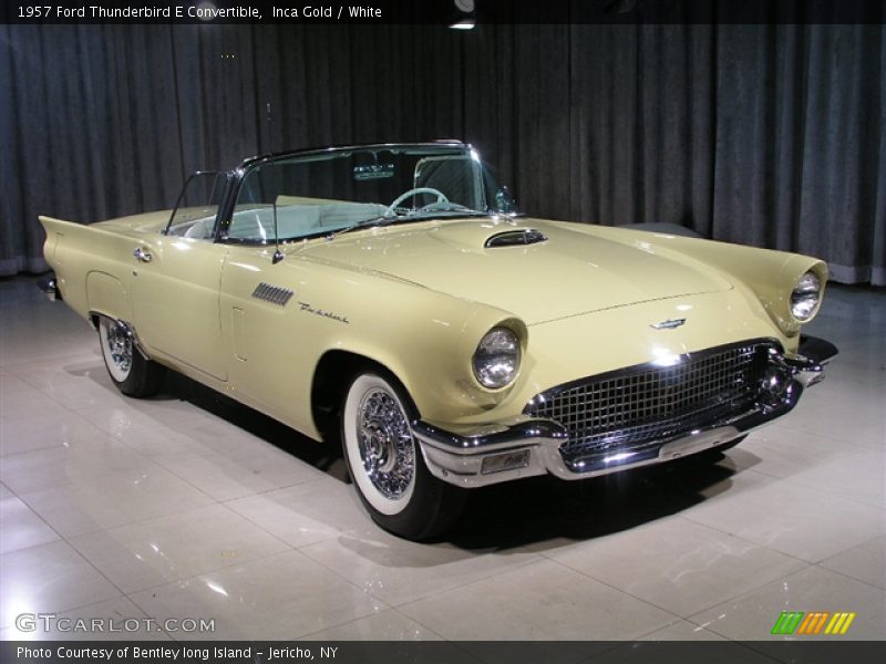 Inca Gold / White 1957 Ford Thunderbird E Convertible