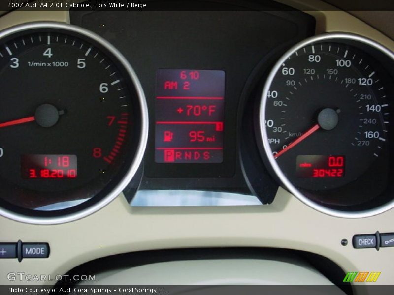 Ibis White / Beige 2007 Audi A4 2.0T Cabriolet