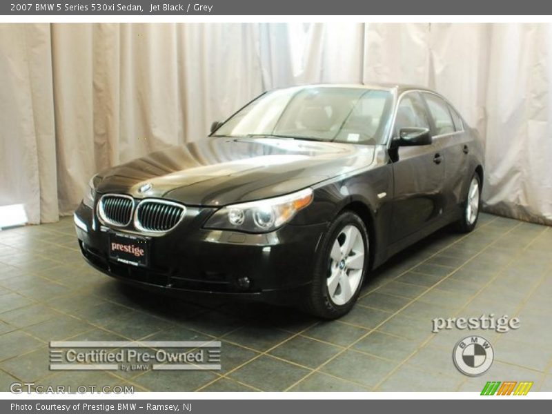 Jet Black / Grey 2007 BMW 5 Series 530xi Sedan