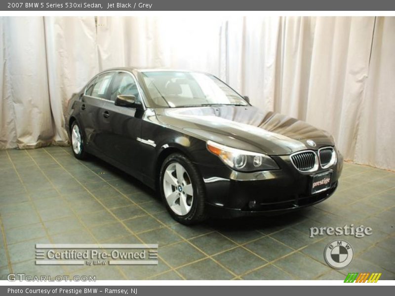 Jet Black / Grey 2007 BMW 5 Series 530xi Sedan