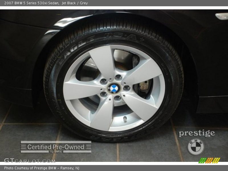 Jet Black / Grey 2007 BMW 5 Series 530xi Sedan
