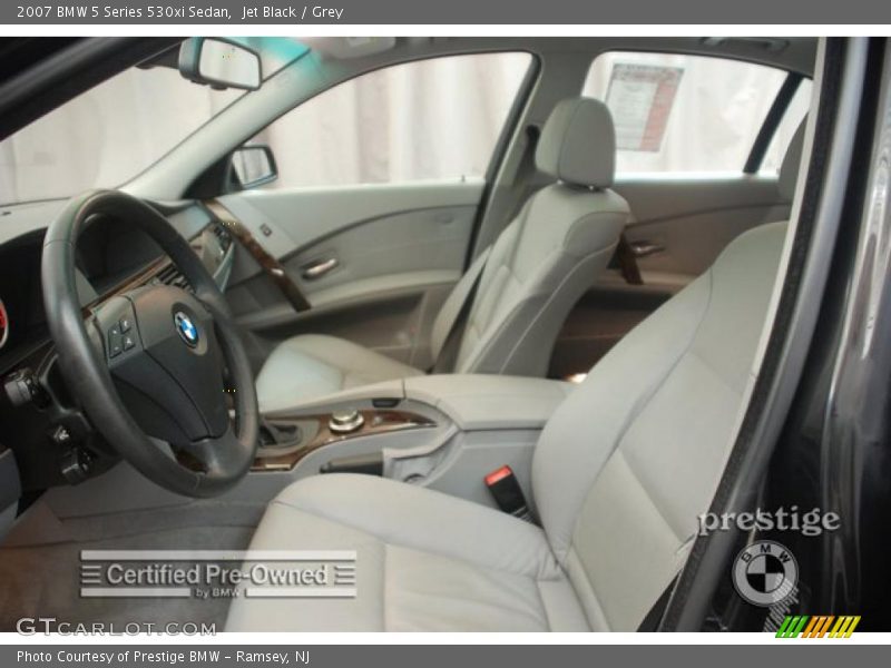 Jet Black / Grey 2007 BMW 5 Series 530xi Sedan