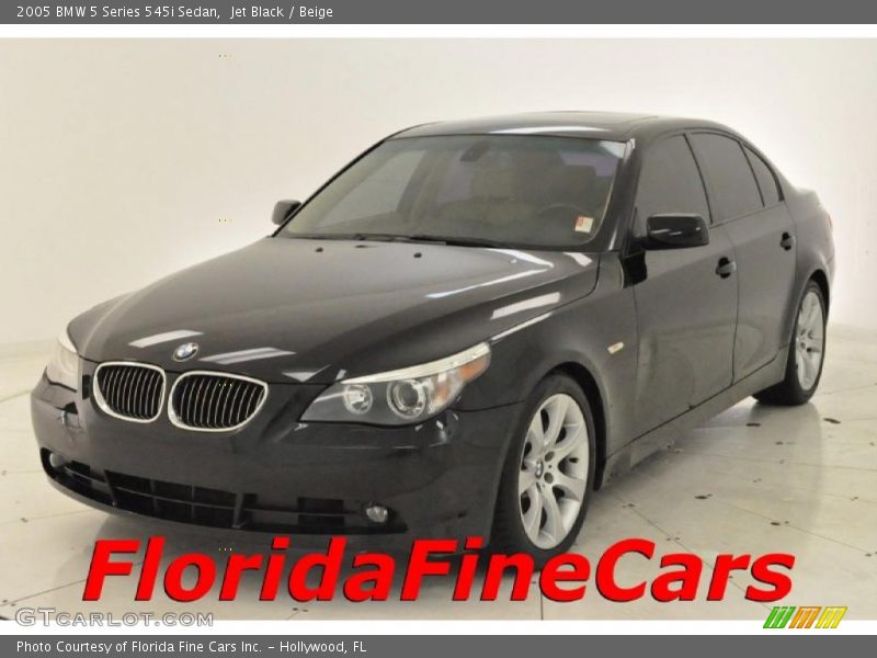 Jet Black / Beige 2005 BMW 5 Series 545i Sedan