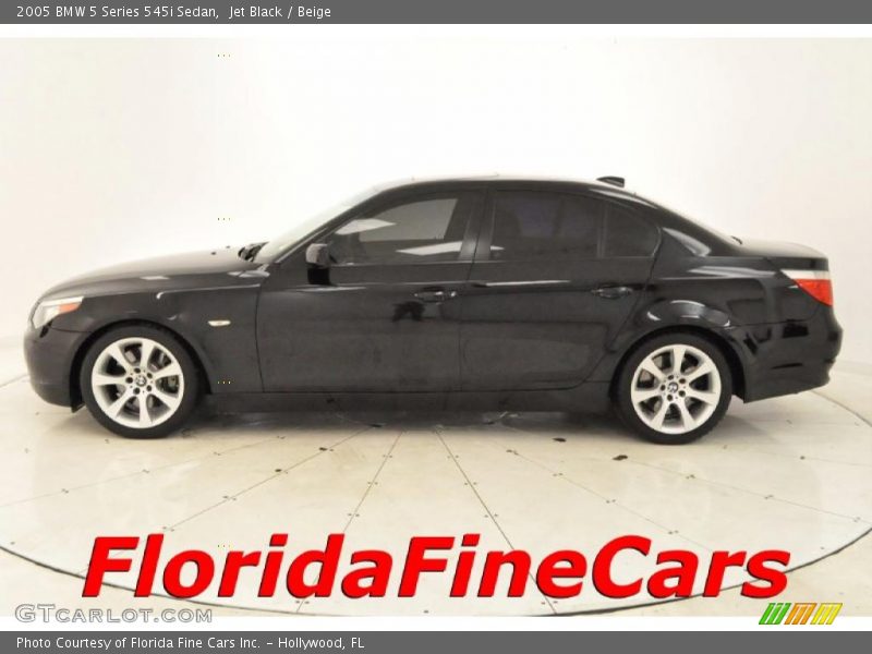 Jet Black / Beige 2005 BMW 5 Series 545i Sedan
