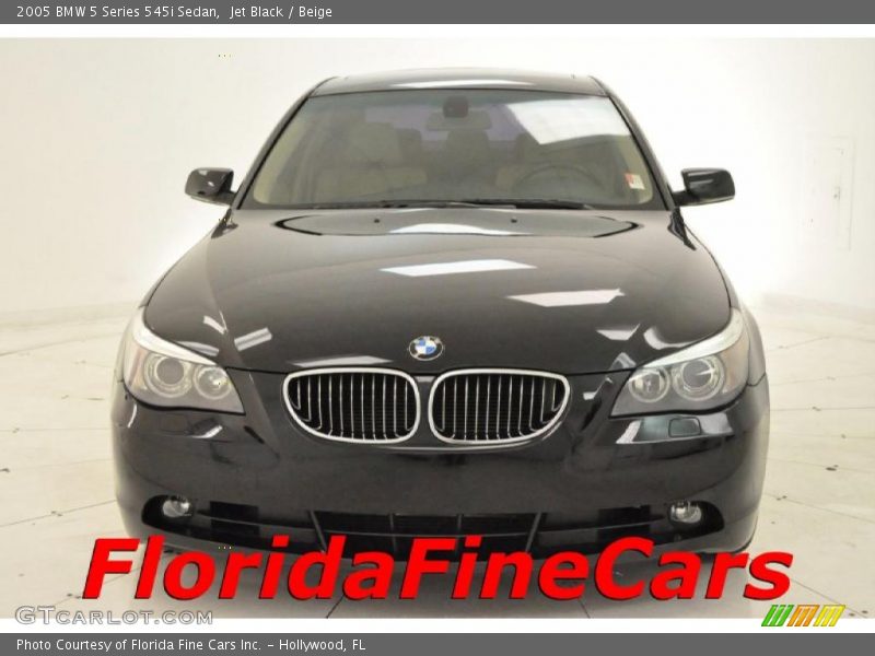 Jet Black / Beige 2005 BMW 5 Series 545i Sedan