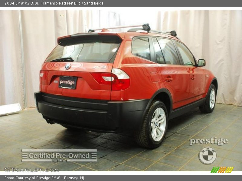 Flamenco Red Metallic / Sand Beige 2004 BMW X3 3.0i