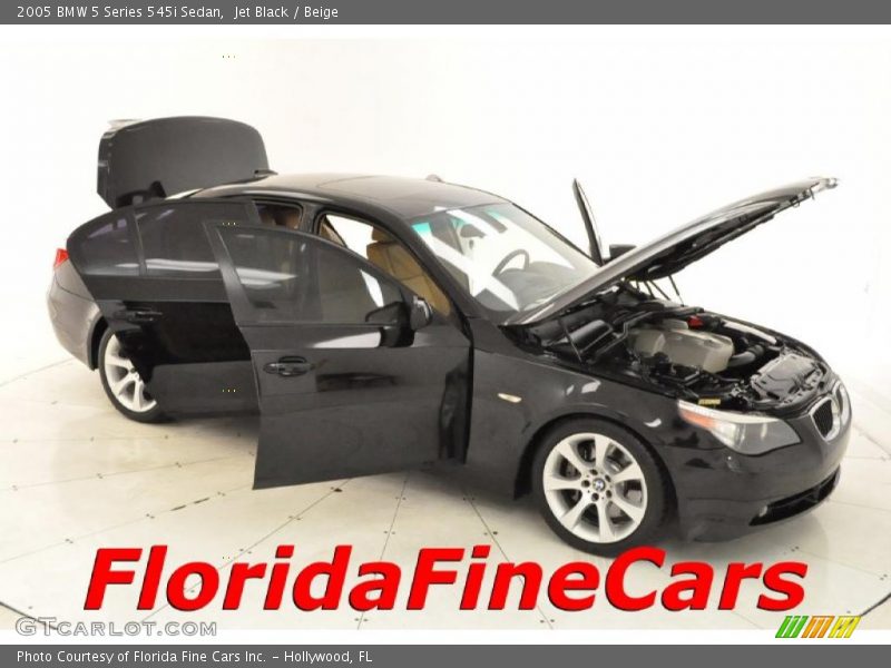 Jet Black / Beige 2005 BMW 5 Series 545i Sedan