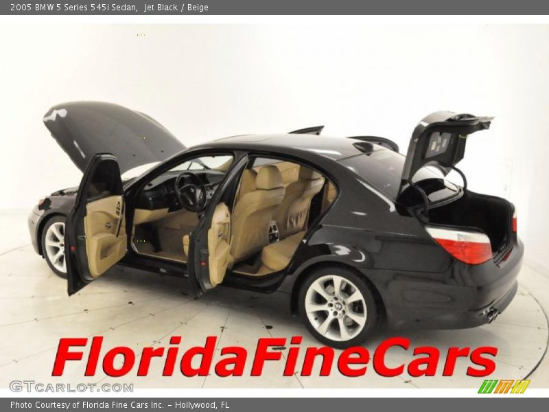 Jet Black / Beige 2005 BMW 5 Series 545i Sedan
