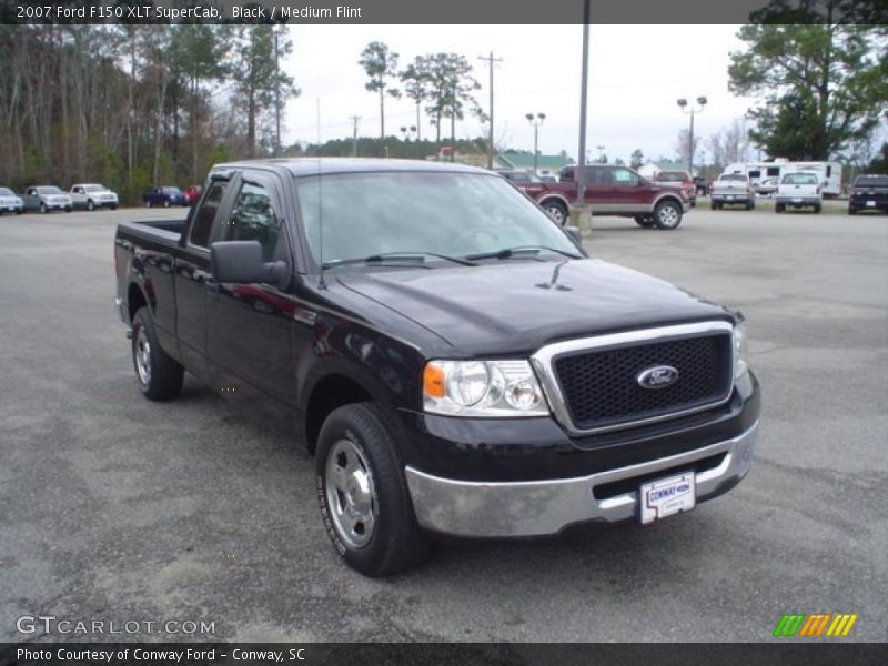 Black / Medium Flint 2007 Ford F150 XLT SuperCab