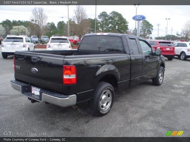 Black / Medium Flint 2007 Ford F150 XLT SuperCab