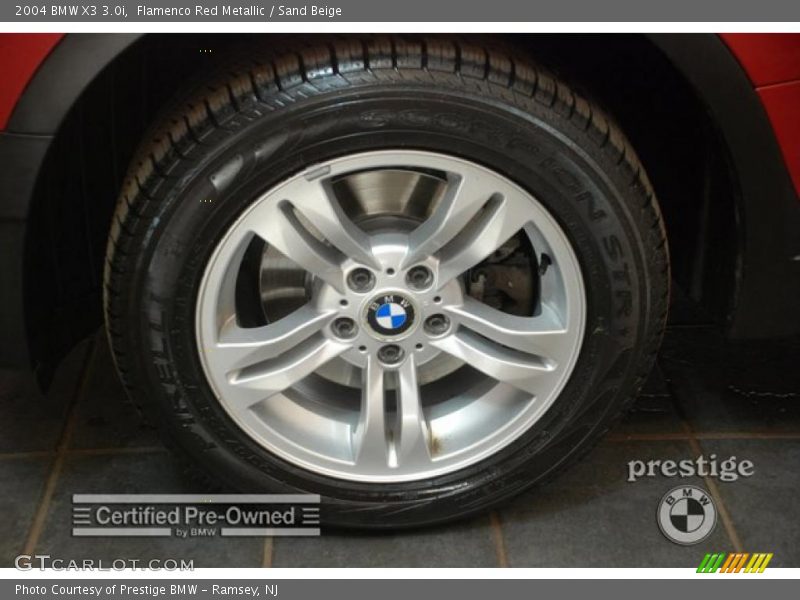 Flamenco Red Metallic / Sand Beige 2004 BMW X3 3.0i
