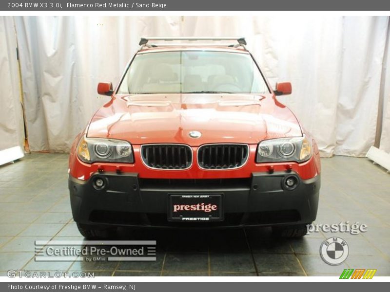 Flamenco Red Metallic / Sand Beige 2004 BMW X3 3.0i