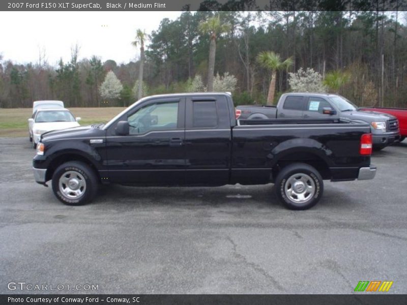 Black / Medium Flint 2007 Ford F150 XLT SuperCab