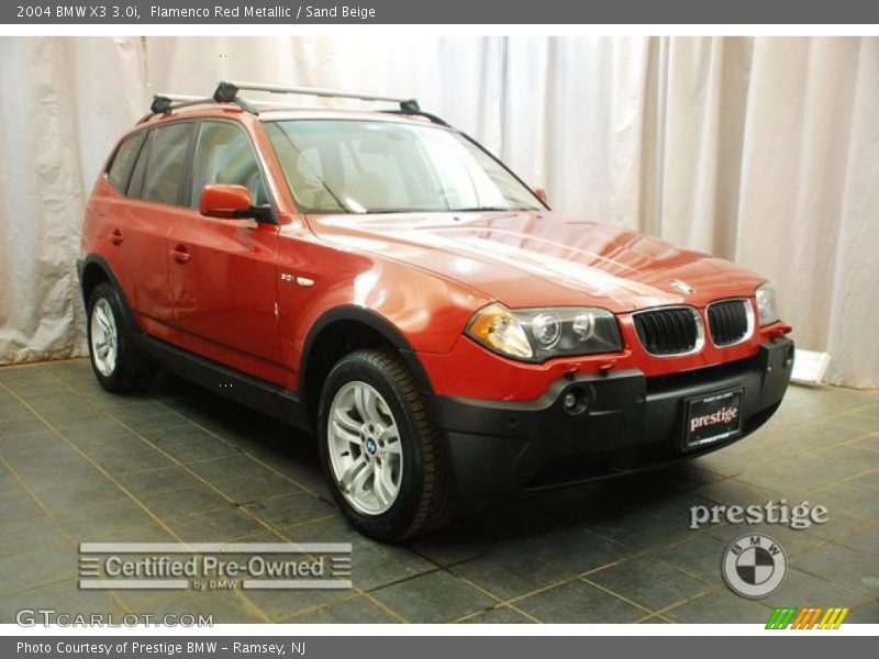 Flamenco Red Metallic / Sand Beige 2004 BMW X3 3.0i