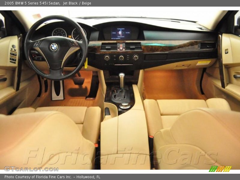 Jet Black / Beige 2005 BMW 5 Series 545i Sedan