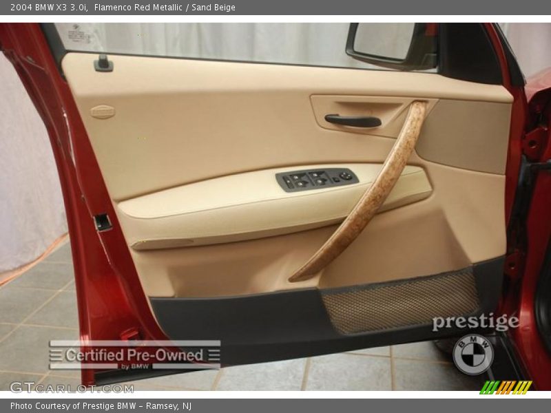 Flamenco Red Metallic / Sand Beige 2004 BMW X3 3.0i